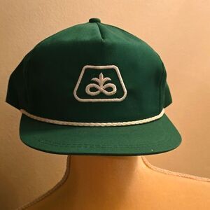 Vintage Pioneer Seed Green Cap White Braid Snap Back Never worn‎